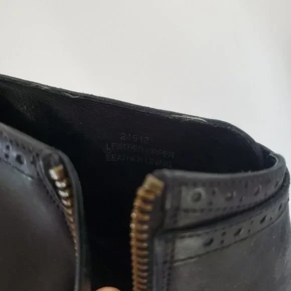 J. Crew charcoal grey leather heeled bootie - Picture 8 of 9